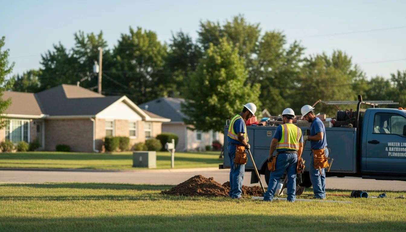 Residential water line and bathroom plumbing service in Bristow, IA